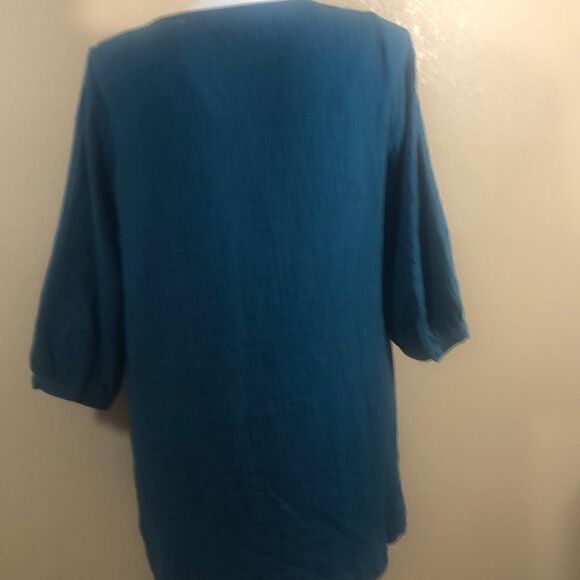Umgee teal tassels shift dress large - Picture 5 of 5
